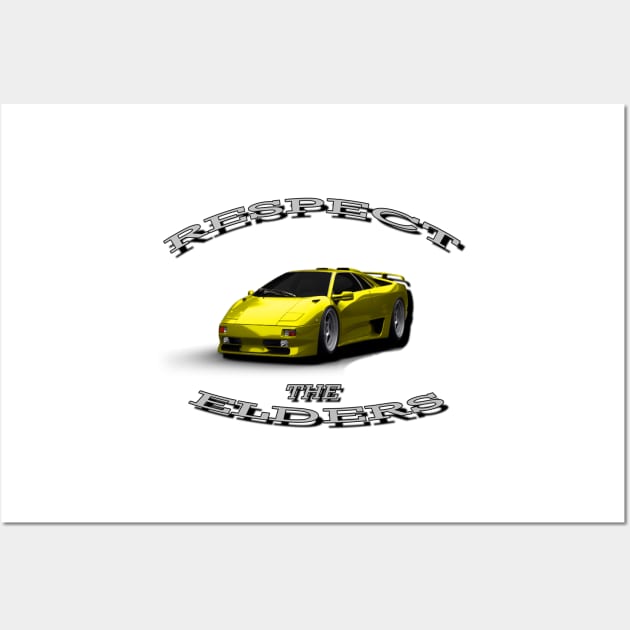 Lamborghini Diablo 'Respect The Elders' Wall Art by CarEnthusast